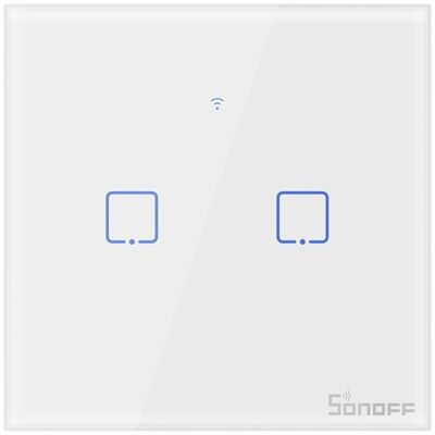 Sonoff Dotykowy Włącznik Światła WiFi T0 EU TX 2-Kanałowy eWeLink Sonoff Dotykowy Włącznik Światła WiFi T0 EU TX 2-Kanałowy eWeLink