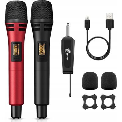 Inny producent TONOR TW320 Podwójny Mikrofon Bezprzewodowy Karaoke DJ Wesele Inny producent TONOR TW320 Podwójny Mikrofon Bezprzewodowy Karaoke DJ Wesele