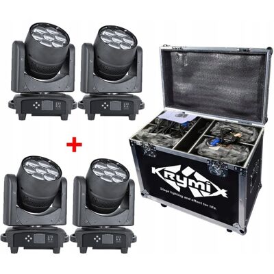 Inny producent ZESTAW 4X Ruchoma głowica Wash 7X40W BEE EYE RGBW 4in1 ZOOM + CASE Inny producent ZESTAW 4X Ruchoma głowica Wash 7X40W BEE EYE RGBW 4in1 ZOOM + CASE