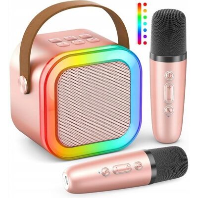brak danych Zestaw karaoke 2 mikrofony + bezprzewodowy głośnik bluetooth różowy brak danych Zestaw karaoke 2 mikrofony + bezprzewodowy głośnik bluetooth różowy