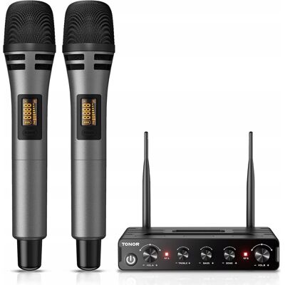 Inny producent ZESTAW MIKROFONÓW BEZPRZEWODOWYCH TONOR TW350 5 KANAŁÓW KARAOKE ODBIORNIK Inny producent ZESTAW MIKROFONÓW BEZPRZEWODOWYCH TONOR TW350 5 KANAŁÓW KARAOKE ODBIORNIK