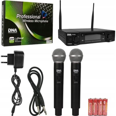 Inny producent Mikrofony Bezprzewodowe 2x Dynamiczny Stacja Uhf Zestaw Karaoke Dj Dna Dvs2 Inny producent Mikrofony Bezprzewodowe 2x Dynamiczny Stacja Uhf Zestaw Karaoke Dj Dna Dvs2