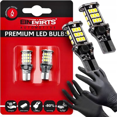 AGMI 2X ŻARÓWKA W16W LED 6000K EINPARTS 30 SMD CANBBUS ŻARÓWKI COFANIA WSTECZNE AGMI 2X ŻARÓWKA W16W LED 6000K EINPARTS 30 SMD CANBBUS ŻARÓWKI COFANIA WSTECZNE