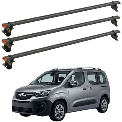 Inny producent Bagażnik dachowy Toyota Proace City od 2019 punkty montażowe czarny 3 belki Inny producent Bagażnik dachowy Toyota Proace City od 2019 punkty montażowe czarny 3 belki