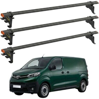 Inny producent Bagażnik dachowy Toyota Proace od 2016 punkty montażowe aluminiowy 3 belki Inny producent Bagażnik dachowy Toyota Proace od 2016 punkty montażowe aluminiowy 3 belki