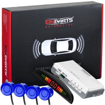 EINPARTS AUTOMOTIVE Bezprzewodowe czujniki parkowania EinParts EPP5800WL z wyświetlaczem LED i buzzerem, 4 sensory, niebieskie EINPARTS AUTOMOTIVE Bezprzewodowe czujniki parkowania EinParts EPP5800WL z wyświetlaczem LED i buzzerem, 4 sensory, niebieskie