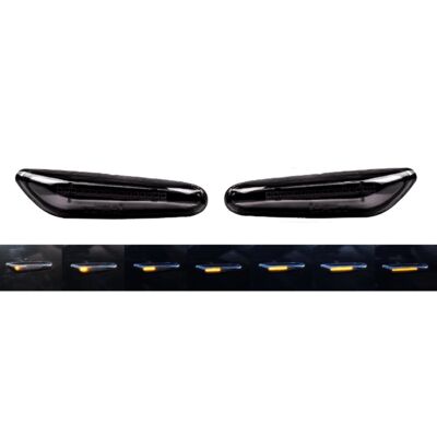 motoLEDy Bmw Obrysówki Led Zestaw, Dynamiczny Kierunkowskaz, Czarne 2Szt motoLEDy Bmw Obrysówki Led Zestaw, Dynamiczny Kierunkowskaz, Czarne 2Szt