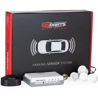EINPARTS AUTOMOTIVE Czujniki parkowania EINPARTS z buzzerem, 4 sensory 22mm, białe EINPARTS AUTOMOTIVE Czujniki parkowania EINPARTS z buzzerem, 4 sensory 22mm, białe
