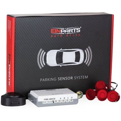 EINPARTS AUTOMOTIVE Czujniki parkowania EINPARTS z buzzerem, 4 sensory 22mm, czerwone EINPARTS AUTOMOTIVE Czujniki parkowania EINPARTS z buzzerem, 4 sensory 22mm, czerwone