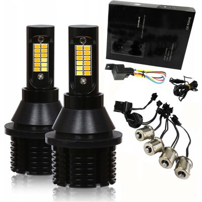 Interlook DRL 2w1 z kierunkowskazem Żarówki 24 SMD 3020 Światła LED do jazdy dziennej AUTOMAT F2-24SMD Interlook DRL 2w1 z kierunkowskazem Żarówki 24 SMD 3020 Światła LED do jazdy dziennej AUTOMAT F2-24SMD
