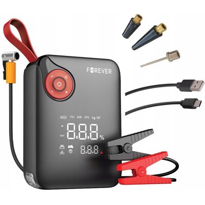 Inny producent Forever jump starter 4w1 JS-400 7200mAh POWERBANK KOMPRESOR booster latarka Inny producent Forever jump starter 4w1 JS-400 7200mAh POWERBANK KOMPRESOR booster latarka