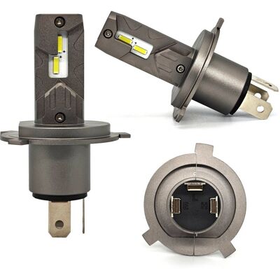 motoLEDy H4 LED żarówki 12V CANBUS CSP 2 szt - 2x mocniejsze niż szklana żarówka 8000lm białe światło motoLEDy H4 LED żarówki 12V CANBUS CSP 2 szt - 2x mocniejsze niż szklana żarówka 8000lm białe światło