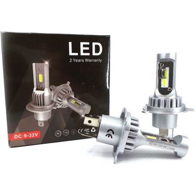 H4 Żarówki Led 9V-32V Canbus Csp 2Szt 2X 8000Lm Białe Mocne Homologacja Motoledy H4 Żarówki Led 9V-32V Canbus Csp 2Szt 2X 8000Lm Białe Mocne Homologacja Motoledy