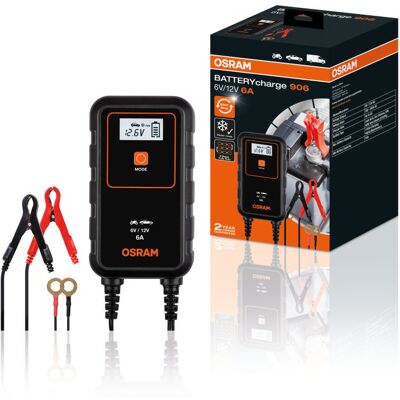 Inteligentny prostownik OSRAM Battery Charge 906, 6A Inteligentny prostownik OSRAM Battery Charge 906, 6A