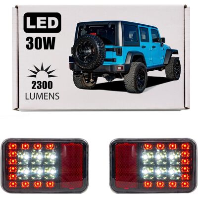 Venus LTD JEEP WRANGLER JK 2007-2018 LAMPY LED W ZDERZAK TYLNY 40W 2300 LUMENÓW Venus LTD JEEP WRANGLER JK 2007-2018 LAMPY LED W ZDERZAK TYLNY 40W 2300 LUMENÓW