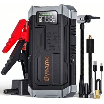 Dynamo JUMP STARTER URZĄDZENIE ROZRUCHOWE KOMPRESOR POWERBANK 4w1 LATARKA + ETUI Dynamo JUMP STARTER URZĄDZENIE ROZRUCHOWE KOMPRESOR POWERBANK 4w1 LATARKA + ETUI