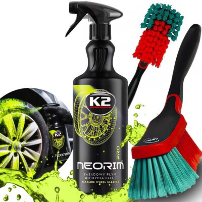 AGMI K2 NEORIM 1L PŁYN DO MYCIA CZYSZCZENIA FELG + MIĘKKA SZCZOTKA VIKAN 32CM AGMI K2 NEORIM 1L PŁYN DO MYCIA CZYSZCZENIA FELG + MIĘKKA SZCZOTKA VIKAN 32CM
