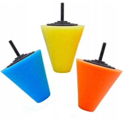 KRAFT&DELE; GĄBKI POLERSKIE STOŻEK DO FELG 150MM ZESTAW 3 SZTUK KD1592 KRAFT&DELE; GĄBKI POLERSKIE STOŻEK DO FELG 150MM ZESTAW 3 SZTUK KD1592