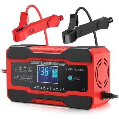 ADGO Ładowarka Prostownik Samochodowy Akumulatora 12v 24v 10a Kable Rozruchowe ADGO Ładowarka Prostownik Samochodowy Akumulatora 12v 24v 10a Kable Rozruchowe