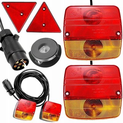Hermon LAMPY TYŁ NA MAGNES PRZYCZEPA LAWETA PLATFORMA KOMPLET 2SZT KABEL 7,5M 7PIN Hermon LAMPY TYŁ NA MAGNES PRZYCZEPA LAWETA PLATFORMA KOMPLET 2SZT KABEL 7,5M 7PIN
