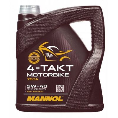 Inny producent MANNOL OLEJ SILNIKOWY 4T MOTORBIKE 5W40 4L SYNTETYCZNY ESTER TECHNOLOGY (JA Inny producent MANNOL OLEJ SILNIKOWY 4T MOTORBIKE 5W40 4L SYNTETYCZNY ESTER TECHNOLOGY (JA