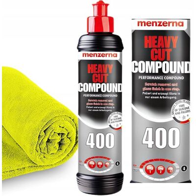 AGMI Menzerna HCC 400 Heavy Cut 250ml Mocno Tnąca Pasta Polerska Mikrofibra AGMI Menzerna HCC 400 Heavy Cut 250ml Mocno Tnąca Pasta Polerska Mikrofibra