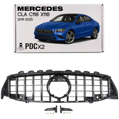 Venus LTD MERCEDES CLA C118 X118 2019-2025 PDC x2 GRILL GT PANAMERICANA SREBRNY Venus LTD MERCEDES CLA C118 X118 2019-2025 PDC x2 GRILL GT PANAMERICANA SREBRNY