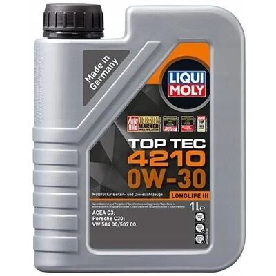 Inny producent OLEJ LIQUI MOLY 0W30 1L TOP TEC 4210 / C3 / 504,00 507,00 / PORSCHE C30 Inny producent OLEJ LIQUI MOLY 0W30 1L TOP TEC 4210 / C3 / 504,00 507,00 / PORSCHE C30