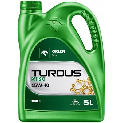 Inny producent Orlen Turdus Shpd 15W40 5L Olej Silnikowy Turdus Inny producent Orlen Turdus Shpd 15W40 5L Olej Silnikowy Turdus