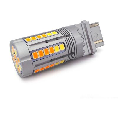 motoLEDy P27/7W żarówka LED 3157 12-24V biało-pomarańczowa bez błędu 100% canbus motoLEDy P27/7W żarówka LED 3157 12-24V biało-pomarańczowa bez błędu 100% canbus