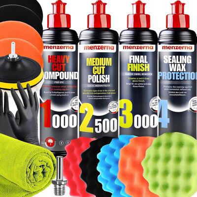 AGMI Pasta Polerska Menzerna 3szt + Wosk SW + Gąbki Pady Do Polerowania Pasty AGMI Pasta Polerska Menzerna 3szt + Wosk SW + Gąbki Pady Do Polerowania Pasty