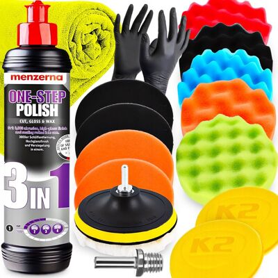 AGMI Pasta Polerska Menzerna 3w1 Zestaw Gąbek Do Polerowania Lakieru + Aplikator AGMI Pasta Polerska Menzerna 3w1 Zestaw Gąbek Do Polerowania Lakieru + Aplikator