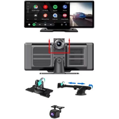 Inny producent Rejestrator 10,3” kamery Android Auto CarPlay kamera-cofania nawigacja głośnomówiący /biz-tech.pl Inny producent Rejestrator 10,3” kamery Android Auto CarPlay kamera-cofania nawigacja głośnomówiący /biz-tech.pl