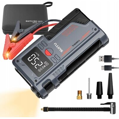 Inny producent ROZRUSZNIK SAMOCHODOWY Z POMPĄ POWIETRZA KOMPRESOR 150 PSI POWER BANK Inny producent ROZRUSZNIK SAMOCHODOWY Z POMPĄ POWIETRZA KOMPRESOR 150 PSI POWER BANK