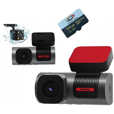 Inny producent Samochodowa kamera cofania rejestrator 2xkamera FULLHD GPS WIFI Y02 + 64GB Inny producent Samochodowa kamera cofania rejestrator 2xkamera FULLHD GPS WIFI Y02 + 64GB