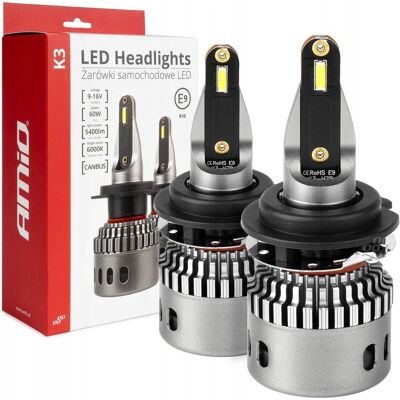 Amio SERIA K3 ŻARÓWKI SAMOCHODOWE LED LEDOWE H7 12V CANBUS 6000K Amio SERIA K3 ŻARÓWKI SAMOCHODOWE LED LEDOWE H7 12V CANBUS 6000K