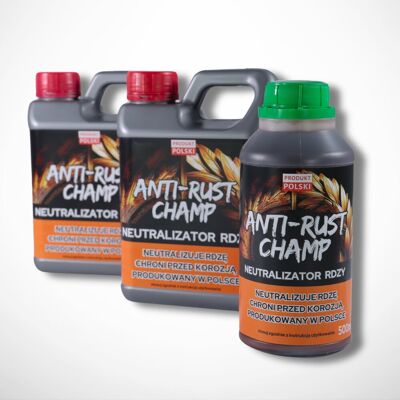 NOFAR ŚRODEK NA RDZĘ ANTI-RUST CHAMP 2x1000ML+500ML PODKŁAD 2w1 NOFAR ŚRODEK NA RDZĘ ANTI-RUST CHAMP 2x1000ML+500ML PODKŁAD 2w1