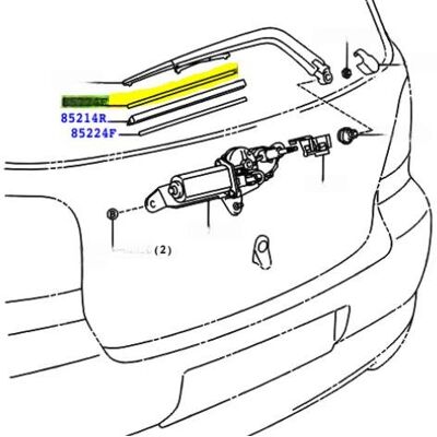 Toyota OE TOYOTA Yaris Usztywnienie wycieraczki 85224-52020 OE Toyota OE TOYOTA Yaris Usztywnienie wycieraczki 85224-52020 OE