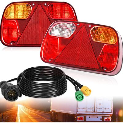 Bezmarkowe TYLNE LAMPY LED 12V DO PRZYCZEPY ZESTAW 2 SZT ŚWIATŁA STOP KIERUNKOWSKAZ Bezmarkowe TYLNE LAMPY LED 12V DO PRZYCZEPY ZESTAW 2 SZT ŚWIATŁA STOP KIERUNKOWSKAZ