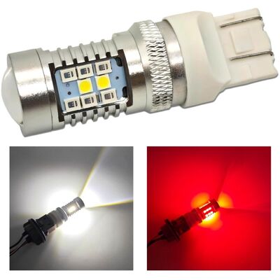 motoLEDy W21/5W LED żarówka 7443 12V CANBUS biało-czerwona, dwukolorowa 100% canbus motoLEDy W21/5W LED żarówka 7443 12V CANBUS biało-czerwona, dwukolorowa 100% canbus