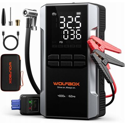 Inny producent WOLFBOX 4000A Rozruch Z Kompresorem 160PSI 12V Booster 24000mAh LED Inny producent WOLFBOX 4000A Rozruch Z Kompresorem 160PSI 12V Booster 24000mAh LED