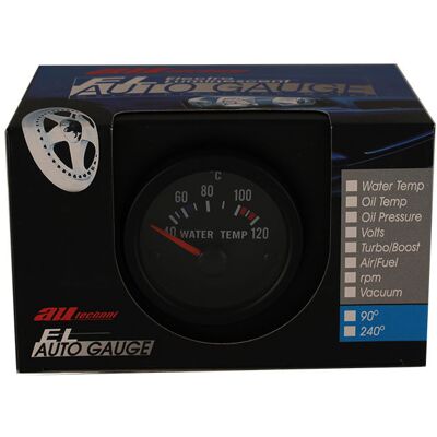WSKAŹNIK TEMPERATURY WODY czarna tarcza zegar vdo look classic AUTO GAUGE WSKAŹNIK TEMPERATURY WODY czarna tarcza zegar vdo look classic AUTO GAUGE