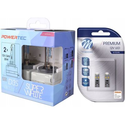 Inny producent Xenon D3s Żarówka 5000k + Postojówki W5w Osram Led Inny producent Xenon D3s Żarówka 5000k + Postojówki W5w Osram Led