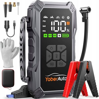 Inny producent YABERAUTO Powerbank Z Rozruchem Kompresor 150PSI 6000A 23800mAh LCD 500lm Inny producent YABERAUTO Powerbank Z Rozruchem Kompresor 150PSI 6000A 23800mAh LCD 500lm