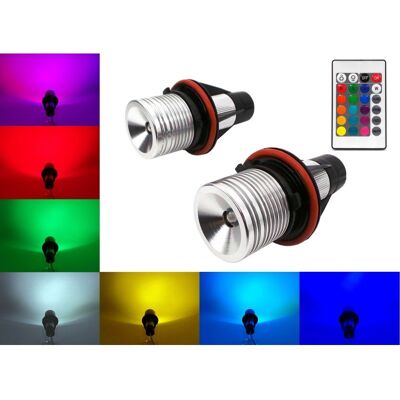 motoLEDy Żarówka Led Rgb Do Ringów Bmw Zestaw 2Szt Kolory + Pilot motoLEDy Żarówka Led Rgb Do Ringów Bmw Zestaw 2Szt Kolory + Pilot
