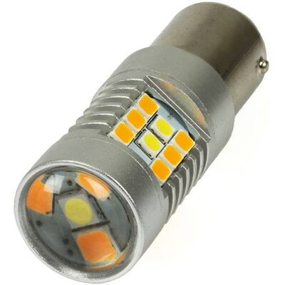 Interlook Żarówka samochodowa LED 28 SMD 2835 Biały + Pomarańczowy-P21/5W / Bay15D Interlook Żarówka samochodowa LED 28 SMD 2835 Biały + Pomarańczowy-P21/5W / Bay15D