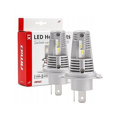 Zestaw LED Żarówek AMiO - +400% Jasność - ECE R10 Zestaw LED Żarówek AMiO - +400% Jasność - ECE R10