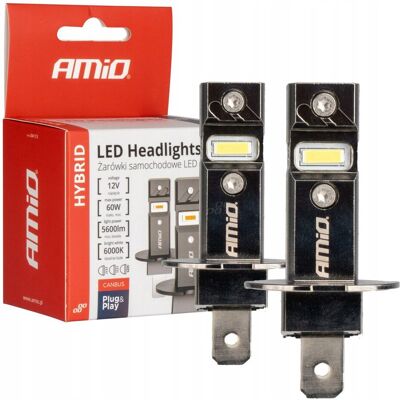 Żarówki Amio LED seria HYBRID H3 60 W 2 szt. CANBUS Żarówki Amio LED seria HYBRID H3 60 W 2 szt. CANBUS