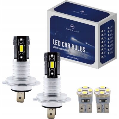 Żarówki H7 LED Marba Light, oryginalny rozmiar 1:1, 6000K, 12V-24V, 2 sztuki Żarówki H7 LED Marba Light, oryginalny rozmiar 1:1, 6000K, 12V-24V, 2 sztuki