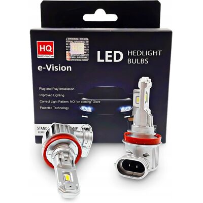 HQ Automotive Żarówki H8 H9 H11 LED HQ 12V 24V 6000K Mocne światło żarówka 1:1 Plug&Play HQ Automotive Żarówki H8 H9 H11 LED HQ 12V 24V 6000K Mocne światło żarówka 1:1 Plug&Play